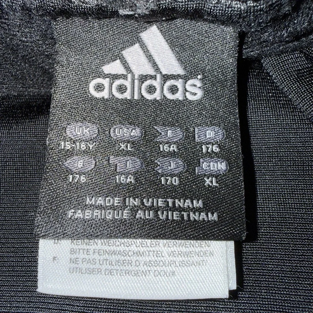 Adidas Vintage Y2K Track Pants Mens XL Black Three Stripe Joggers Activewear